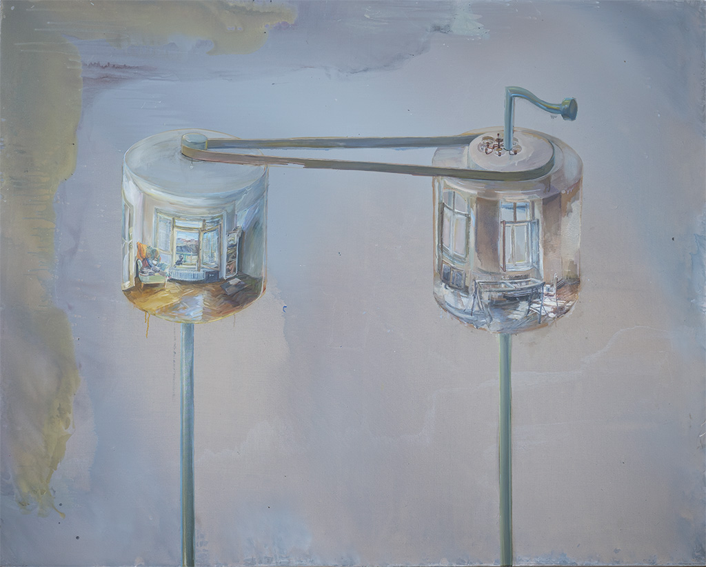 Jan Chlup, painting, Unwinding 04, 150x120 cm, oil on canvas, 2022