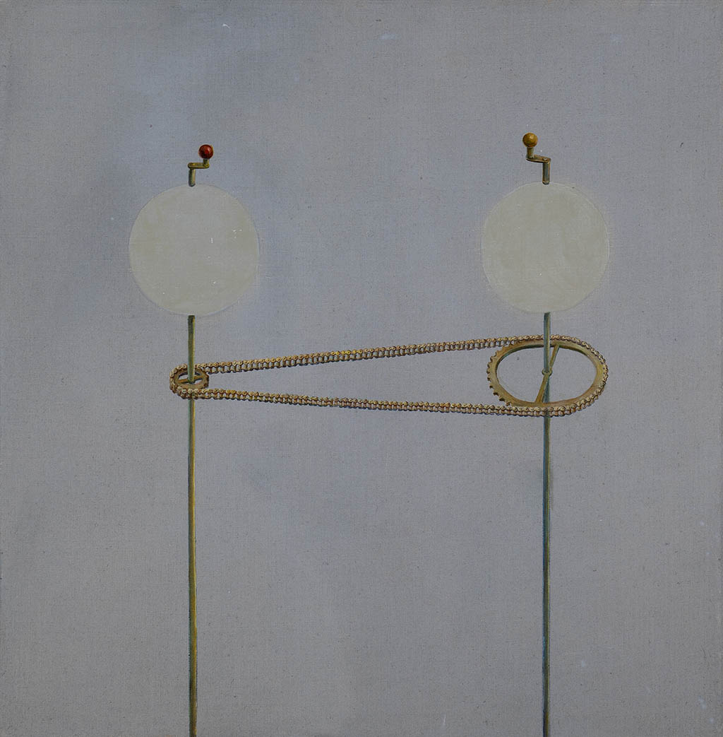 Jan Chlup, painting, Unwinding 03, 110x110 cm, oil on canvas, 2022