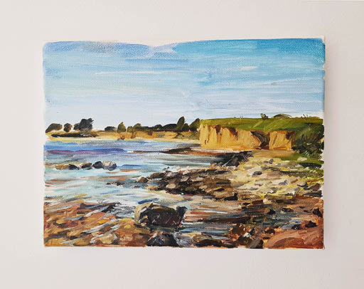 Jan Chlup, painting, sea, 18x24 cm, oil on canvas, 2022