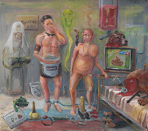 Jan Chlup, painting, Lair, 30x30 cm, oil on canvas, 2022